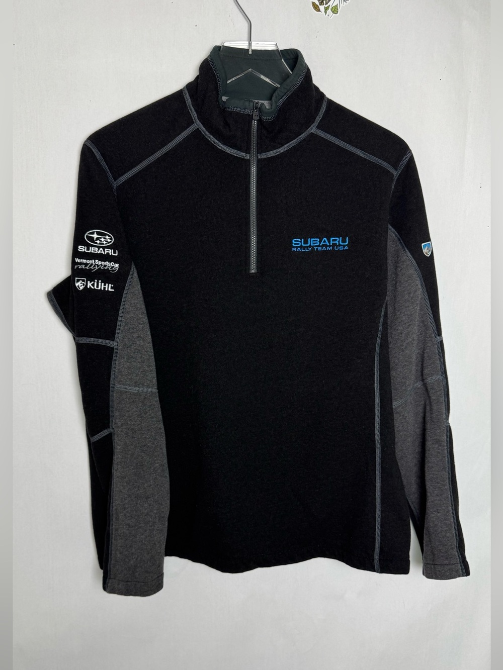 Kuhl Black and Gray Quarter-Zip Pullover Sz Med